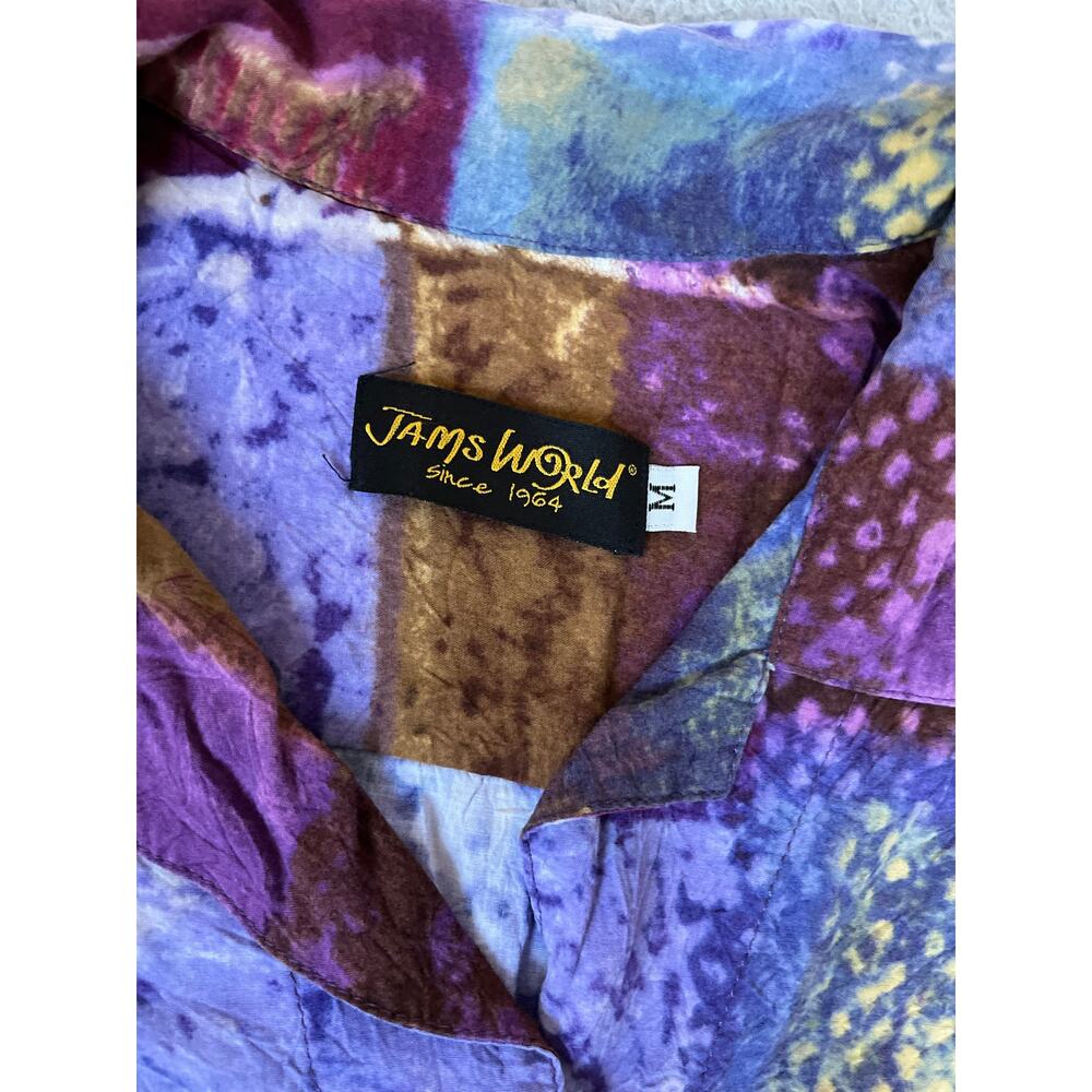 Jams World Button Top Medium Patchwork Crop Boxy … - image 6